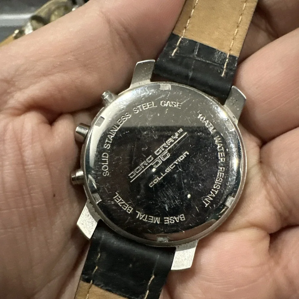 Vintage Nissan By JORG GRAY Chrono Mens Watch 38mm Quartz Black - For Repair